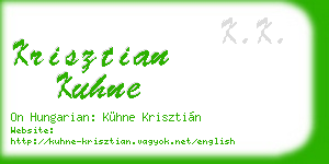 krisztian kuhne business card
