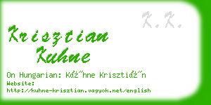 krisztian kuhne business card